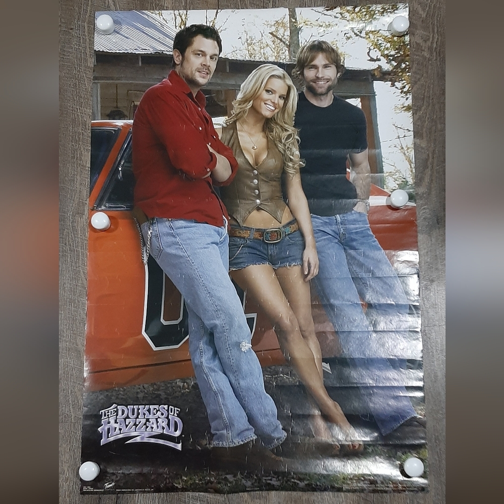 2005 Dukes of Hazzard Movie Poster and General Lee Poster With Hangers